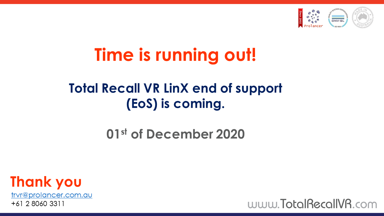 Total Recall VR LinX EoS